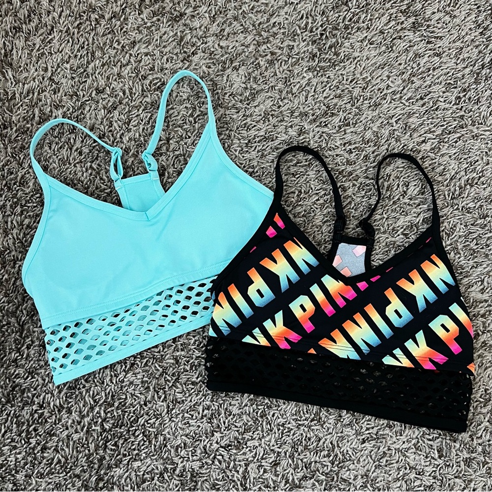 2 Pack, VS Pink Sports Bras, Size XS